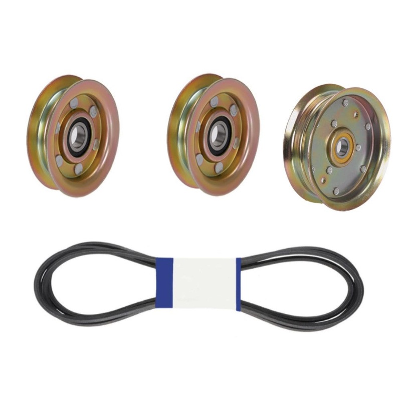 48 Belt with 3 Idler Pulleys For Deere 155C L120 L130 D140 LA155 Z165