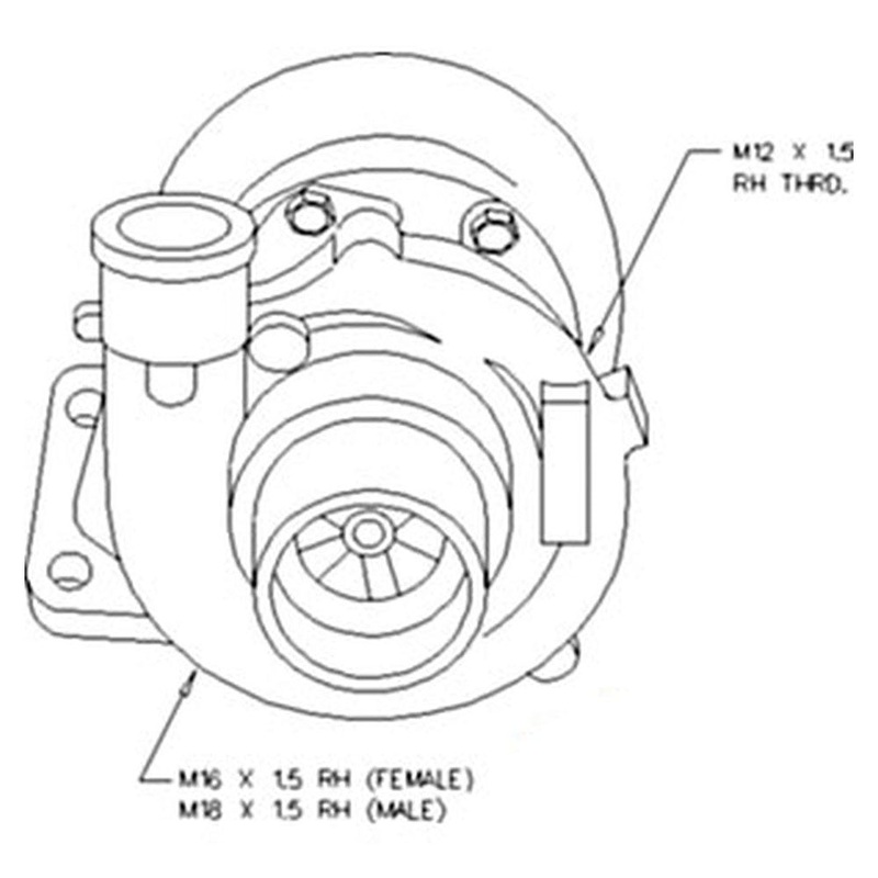 Turbocharger Fits Ford/New Holland Replaces 454163-5002S