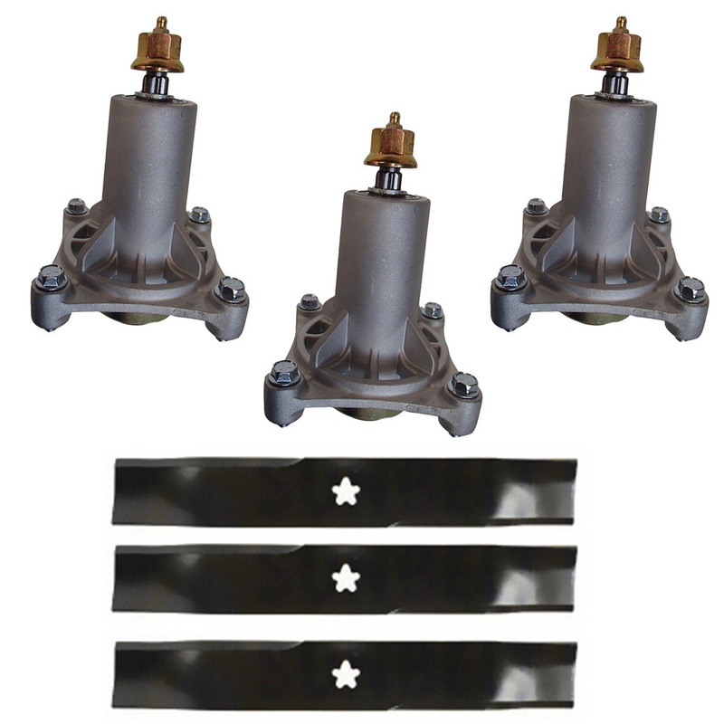 532187281 567253301 3 Spindle & Blade Set For Husqvarna GTH26K54 LGTH24V54 YTH24