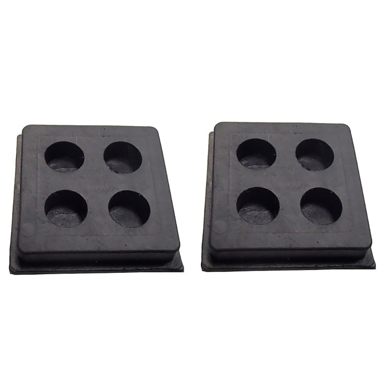 (2) Anti-Vibration Pads – Heavy Duty All Rubber Isolation Pads – 2 x 2 x 3/4