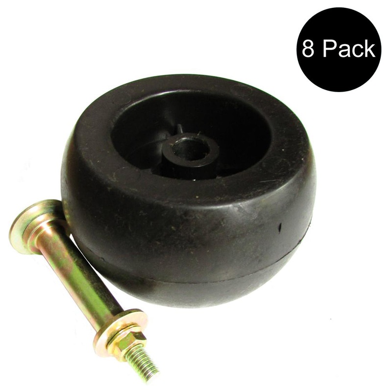 (8) Anti Scalp Deck Wheel Roller w/ Hardware Fits Exmark Mower 103-7263 109-2098