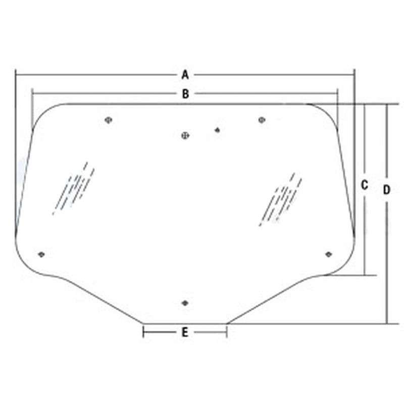 Rear Glass Fits Maxxum 100 Maxxum 110 Maxxum 115 Maxxum120 87663400 87744542