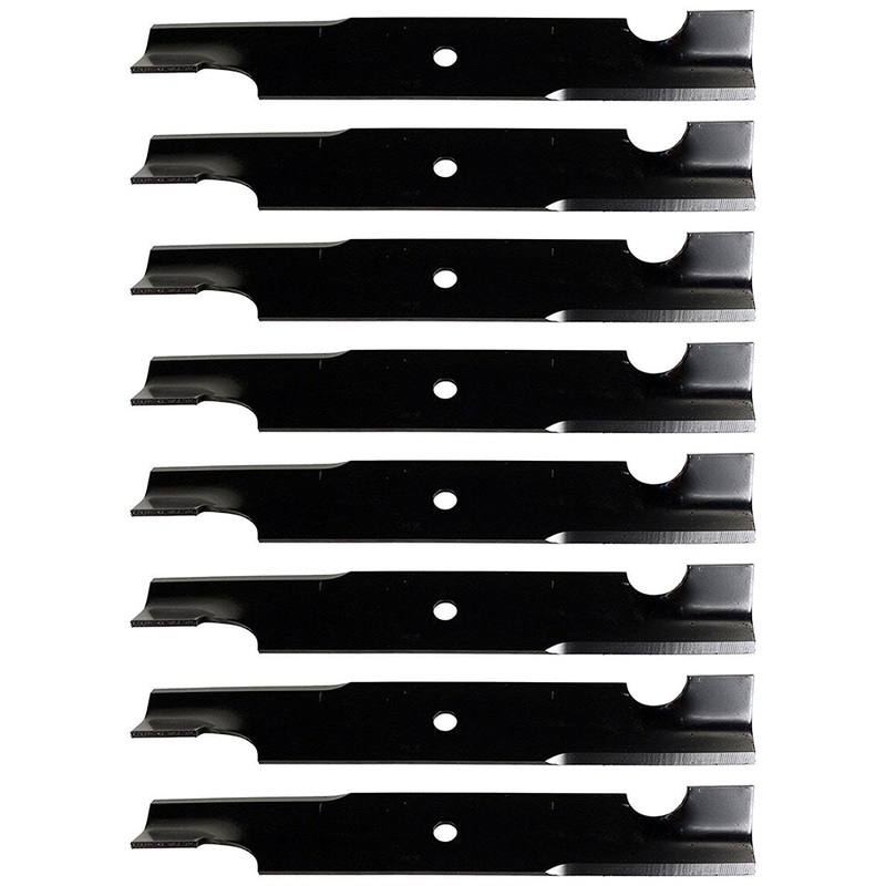 Set of 8 Replacement 16-1/2 Notched Blades for Snapper 32 & 48 Mowers