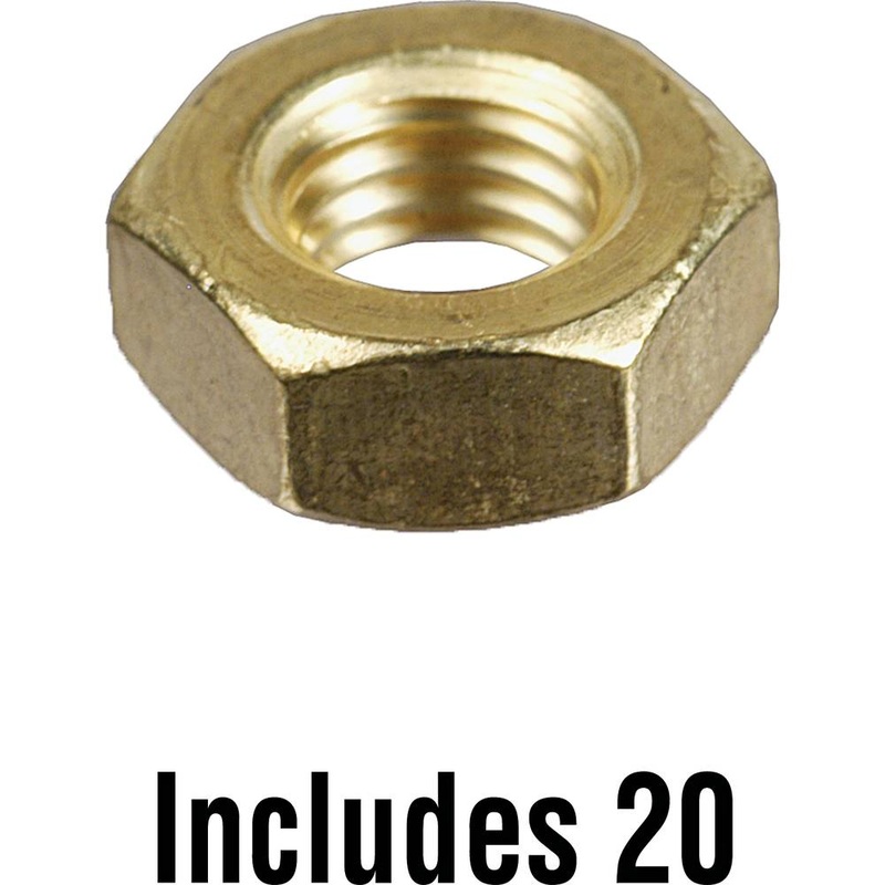 462-19006-20-JN J&N Electrical Products Nut, Hex-Brass