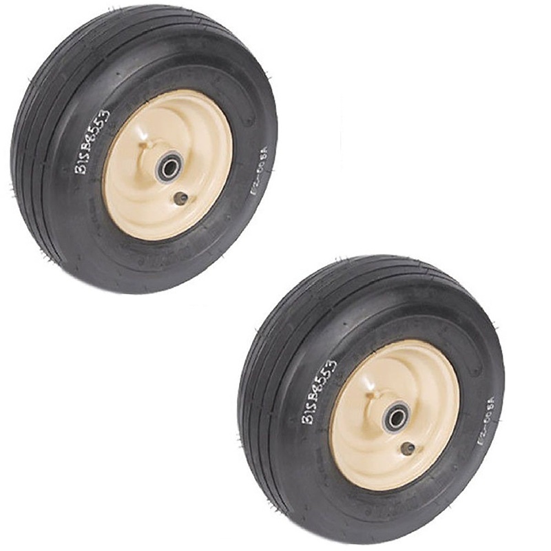 Qty 2: 13 x 5 x 6 Tubeless Tan Wheel Fits Grasshopper Replaces 483861