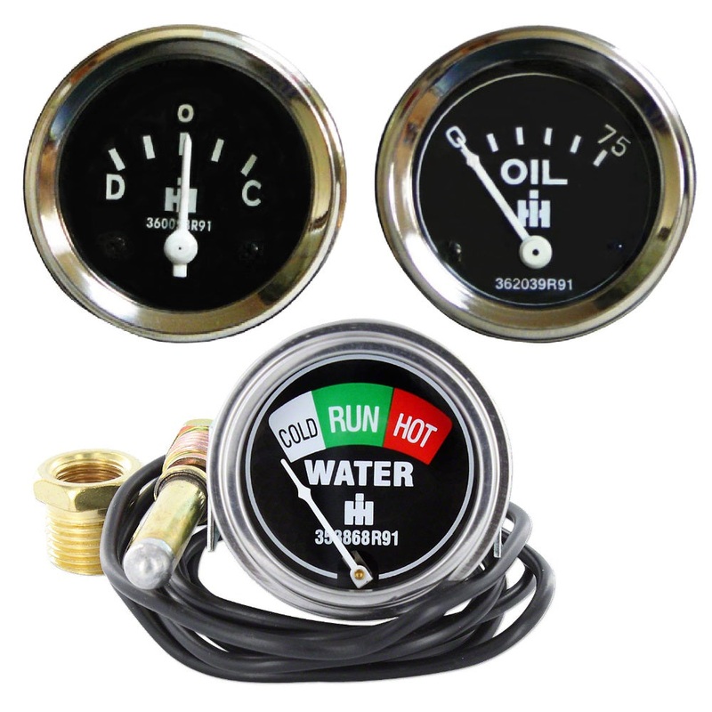 3-piece Gauge Set Fits Case/International Harvester Replaces 353868R91