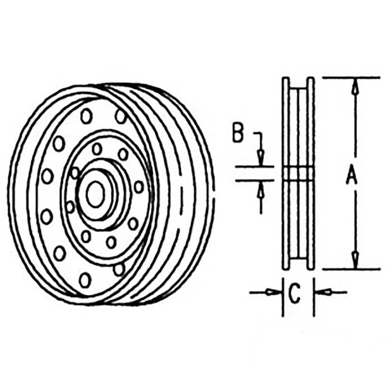 Flanged Belt Idler Pulley Fits 105 6601 6602 AP24354 AP24354-A COR30-0003 TP-AP2