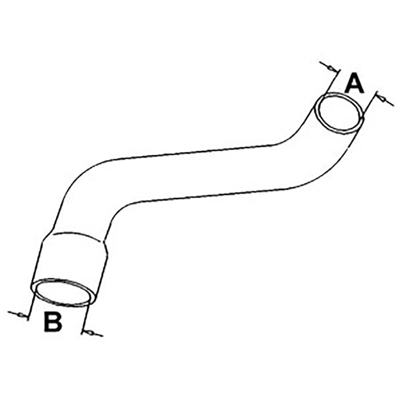 R3141 Lower Radiator Hose 1.87 ID 2.37 ID Fits John Deere Tractor 4040 4230