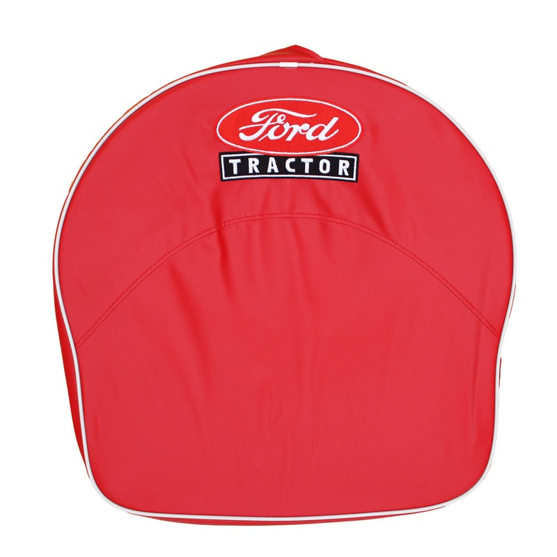 Red Vinyl Seat Cushion w/ Ford Script Logo Fits Ford/New Holland Replaces 8N401R