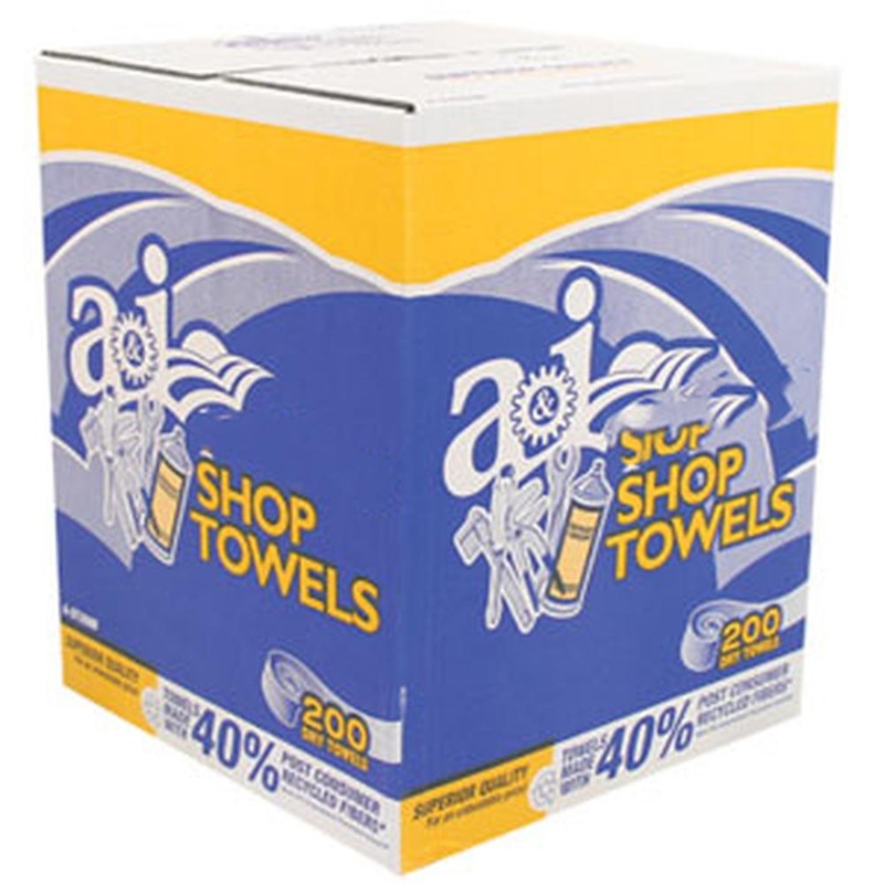 A-ST200B-6-AI Shop Towel, 10 X 12;  Fits Case Of 6, 200 Count Card Board Boxes