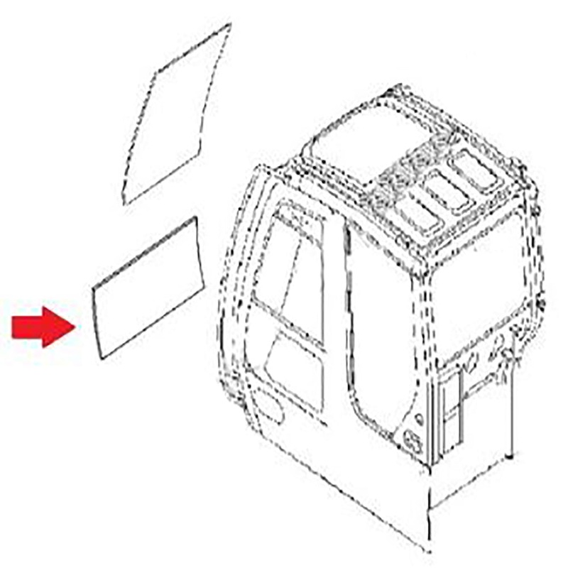 Front Lower Glass Fits John Deere Replaces FYD00004958