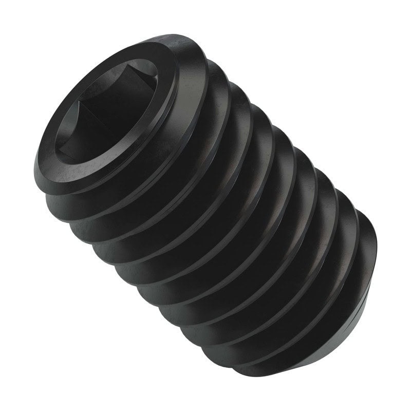National Equipment 401876 Screw, Set, Cup Point, 3/8-24×1/4, Black Oxide