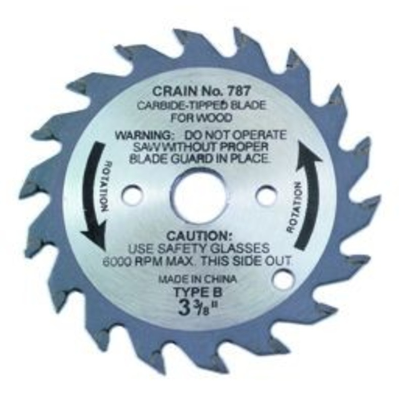 Crain Tools No. 787 Carbide Blade for Toe-Kick Saw