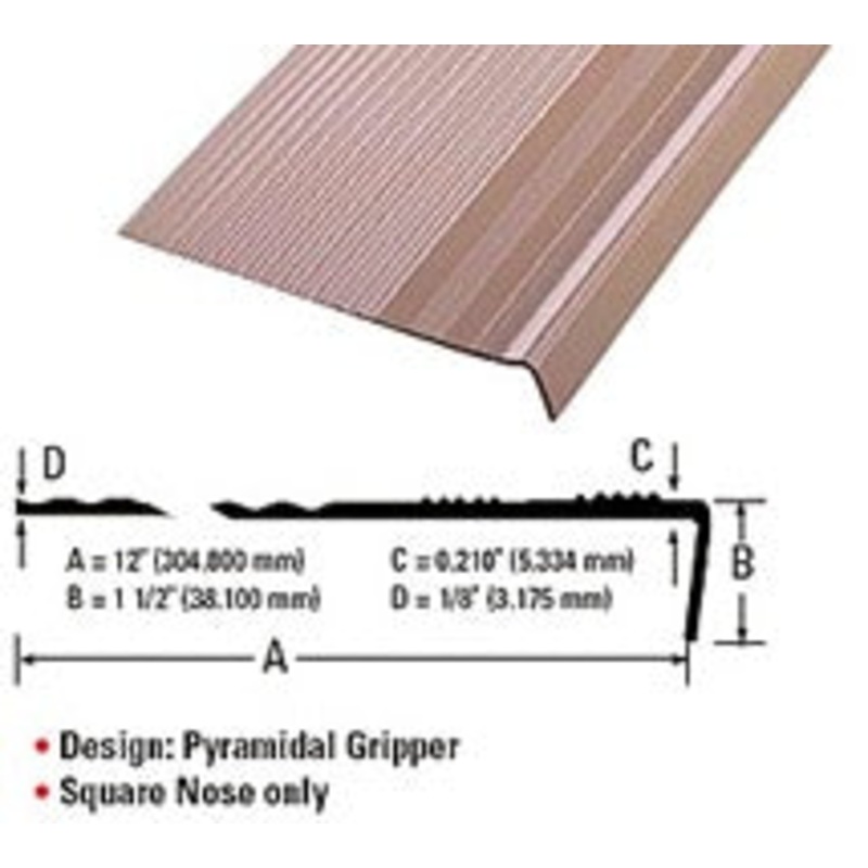 Mannington Commercial 210 Vinyl Stair Tread (6′ lengths, 30 linear feet per carton)