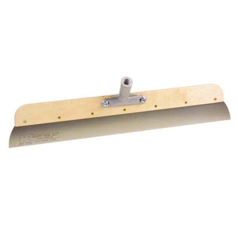 Kraft Tool Co. 24 Wood Frame Stainless Steel Smoother w/ Threaded Bracket
