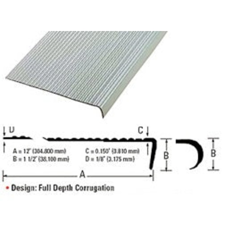 Mannington Commercial 150 Vinyl Stair Tread (4′ lengths, 20 linear feet per carton)