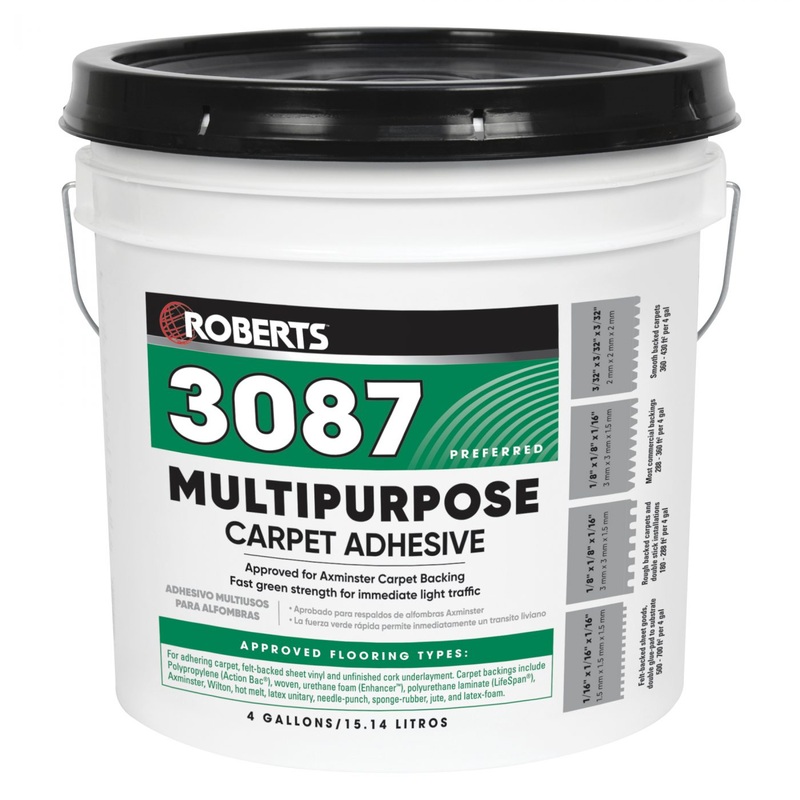 Roberts 3087 Carpet Adhesive, 4 Gallon