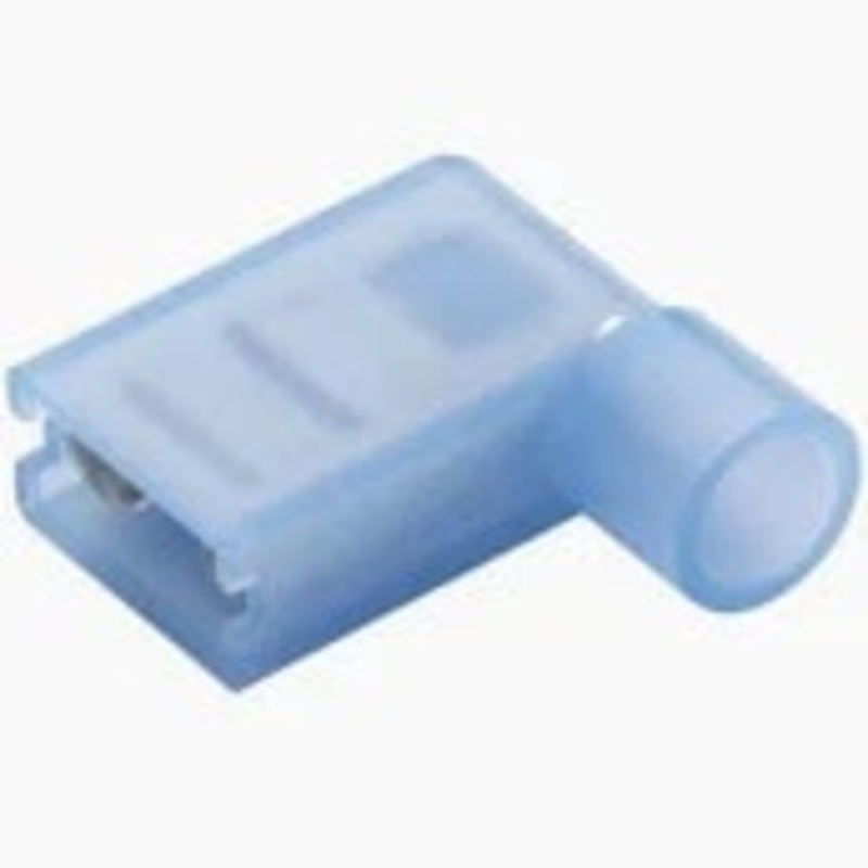 National Equipment 92819 Terminal, QC, Flag, Blue Nylon, .250, 14-16AWG