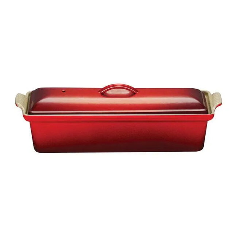 Enamelled Iron Terrine Mold – CERISE