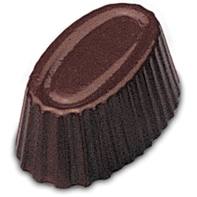 Fluted Oval Chocolate Mold – 36 Forms