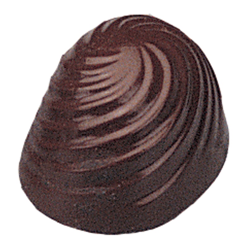 Oval Swirl Design Chocolate Mold – 32 Forms