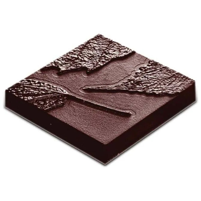 Square Leaf Tile Chocolate Mold, 8 Forms