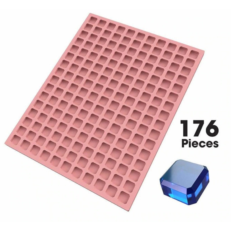 Square Gem Silicone Mold  with 176 Forms at 2.85mL