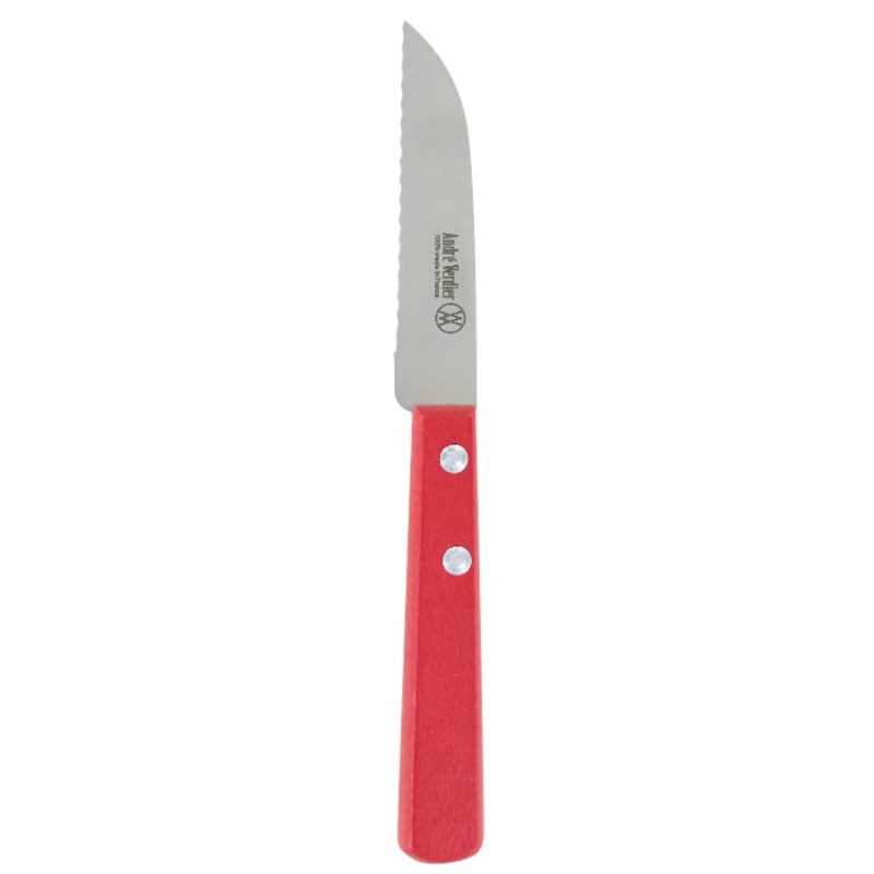 Verdier Serrated Paring Knife – Red