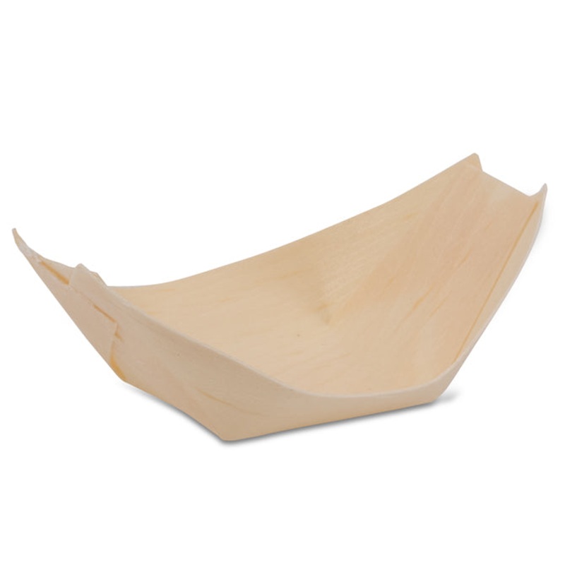 Wood Paper Serving Boat