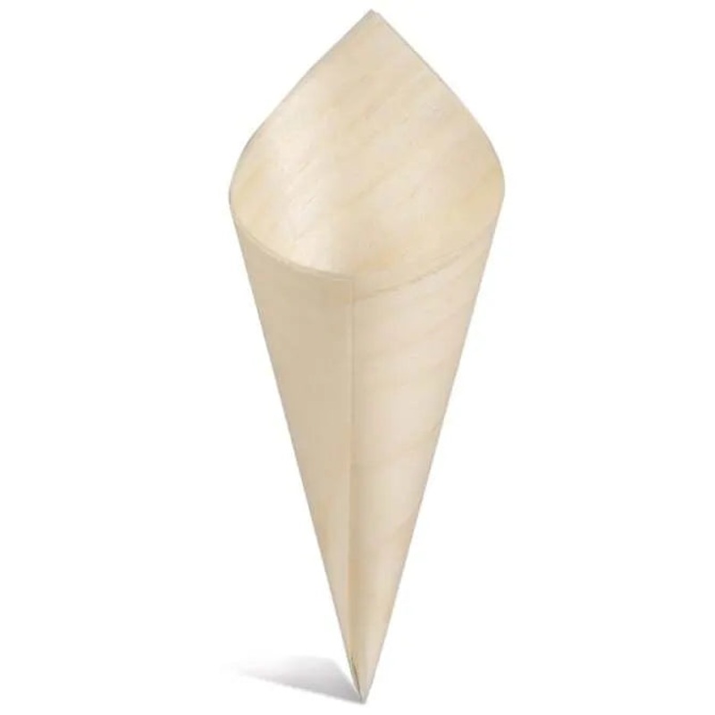 Wood Paper Serving Cones|2.25″ Length|3.5″ Length|5″ Length