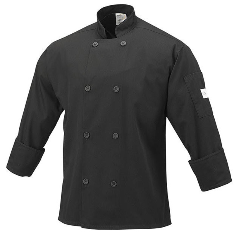 Millennia Black Unisex Chef Jacket by Mercer Culinary