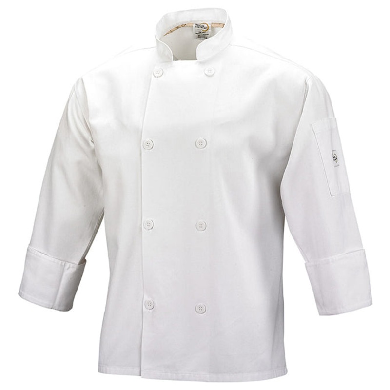 Millennia White Unisex Chef Jacket by Mercer Culinary