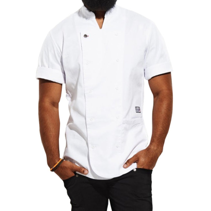 Tilit Mens Chef Coat – Short Sleeve, White