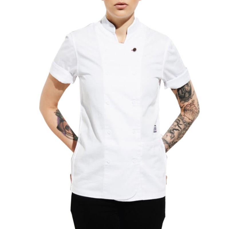 Tilit Women’s Chef Coat – Short Sleeve, White