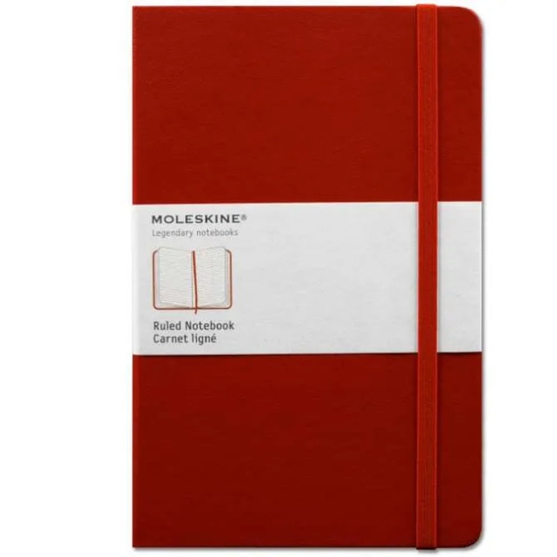 Moleskine Ruled Large Notebook – Red