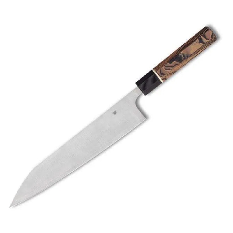 Murray Carter by Spyderco Itamae Series Gyuto – 10.1in blade with burl G-10 handle