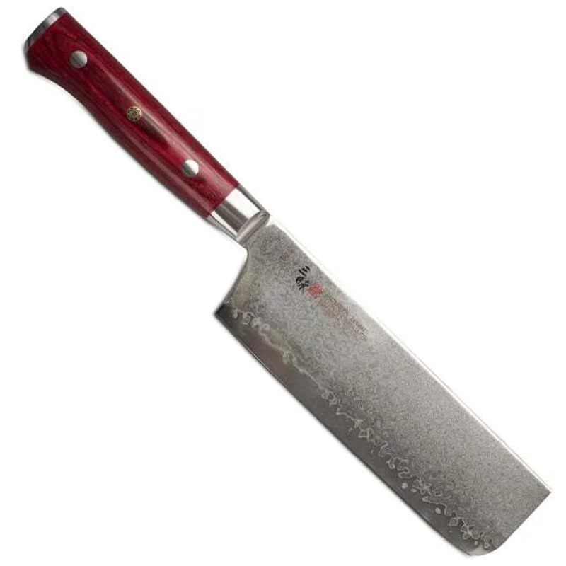 Zanmai Damascus Flame 6.5 in Nakiri Style Vegetable Knife (165 mm)