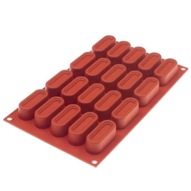 Orange Non Stick Indented Oval – 20 Forms