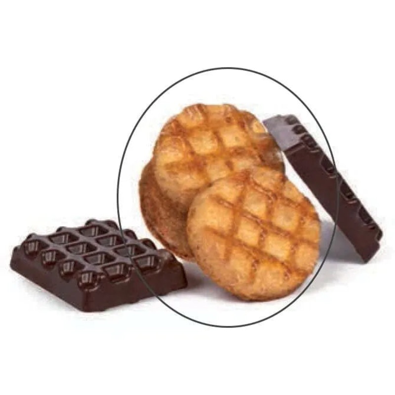 Orange Non Stick Round Waffles – 18 Forms