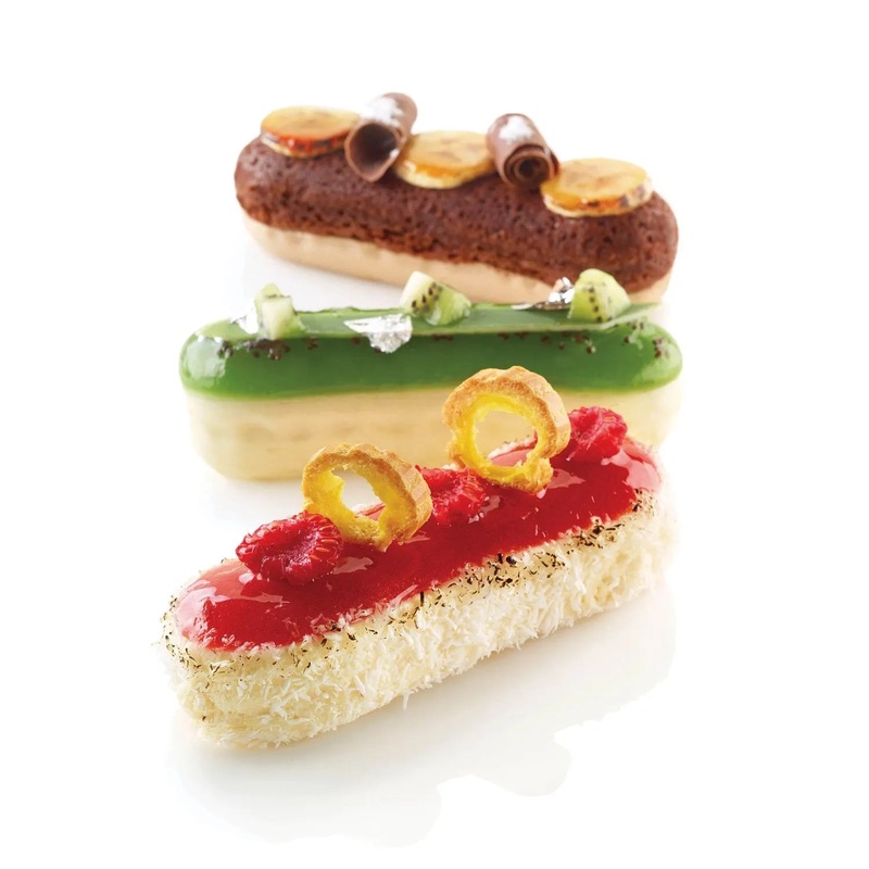 Eclair 140 Silicone Mold White Non Stick – 6 Forms